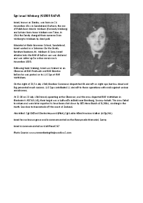 A preview of a PDF biography for Winberg, Israel